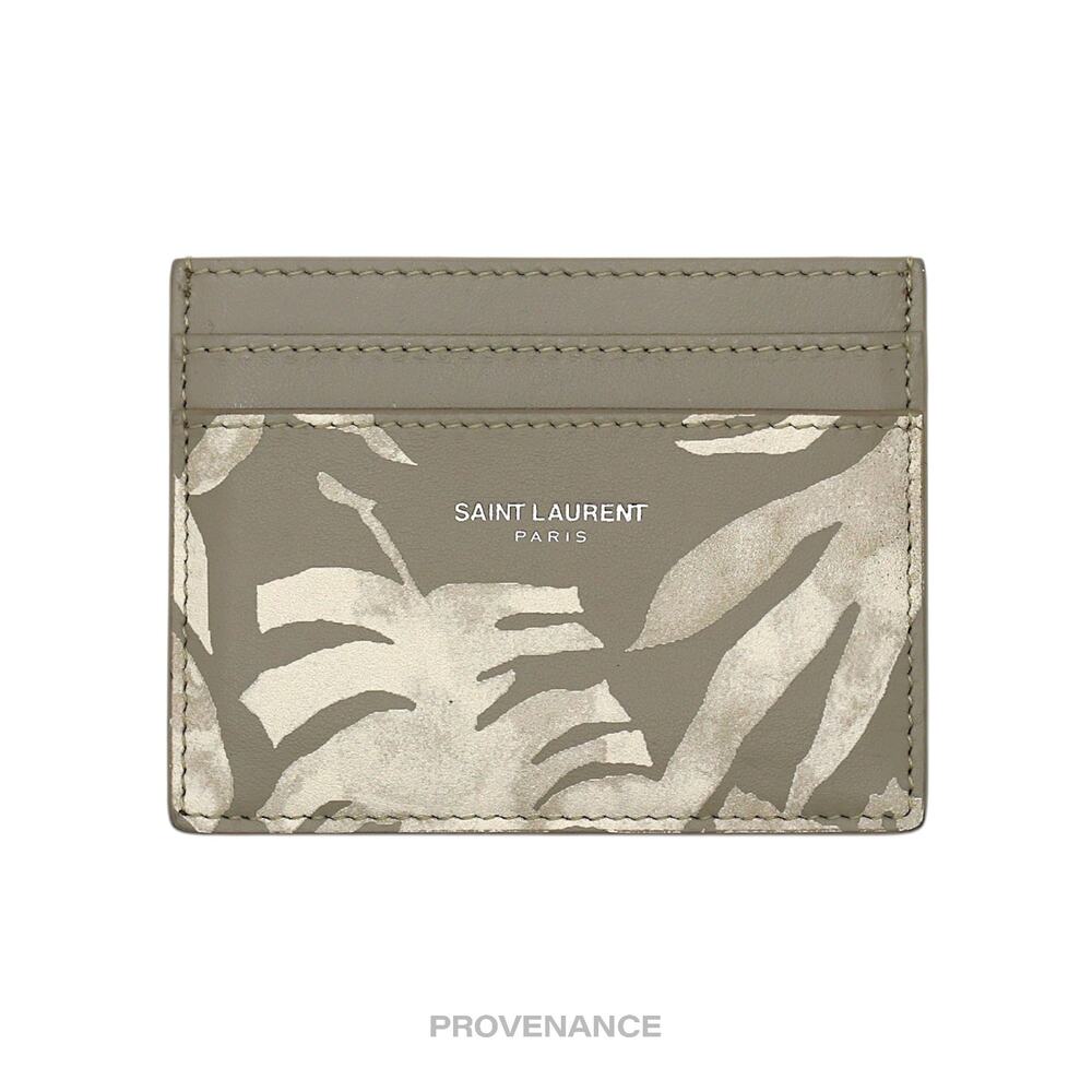 🔴 Saint Laurent Paris SLP Cardholder Wallet - Palms Stripe - Picture 2 of 7